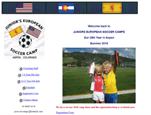 Tablet Screenshot of juniorseurosoccercamps.com